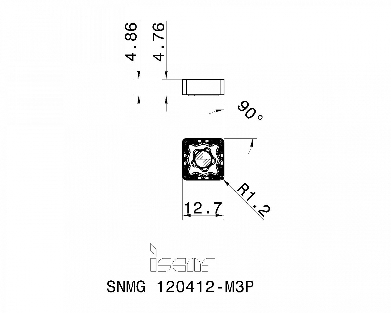 SNMG 120412-M3P IC807 пластина