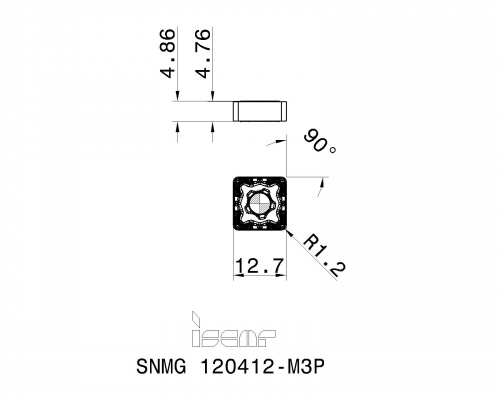 SNMG 120412-M3P IC807 пластина