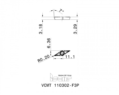 VCMT 110302-F3P IC8150 пластина