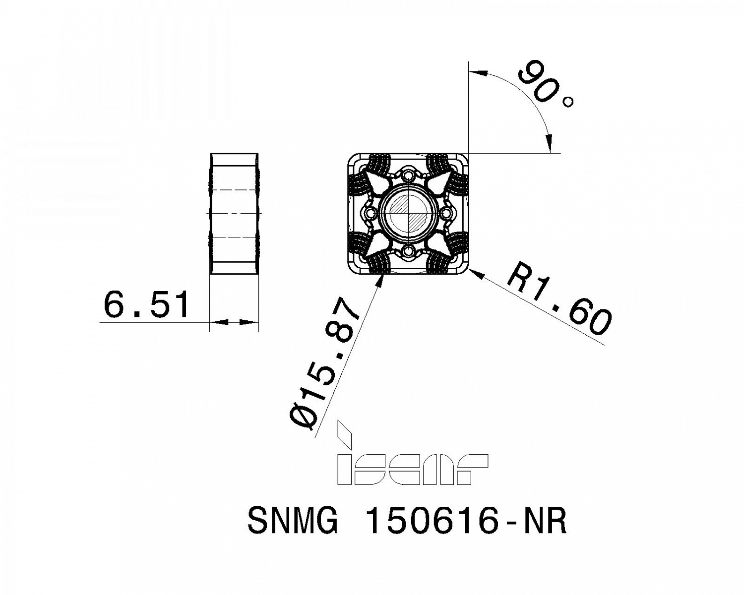 SNMG 150616-NR IC5010 пластина