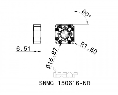 SNMG 150616-NR IC5010 пластина