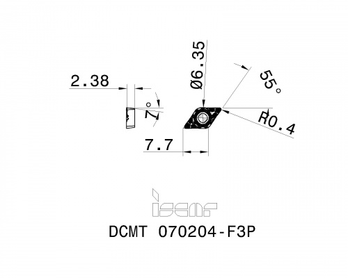 DCMT 070204-F3P IC8150 пластина