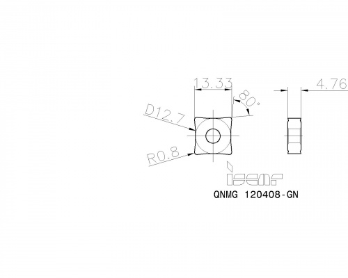 QNMG 120408-GN IC8250 пластина