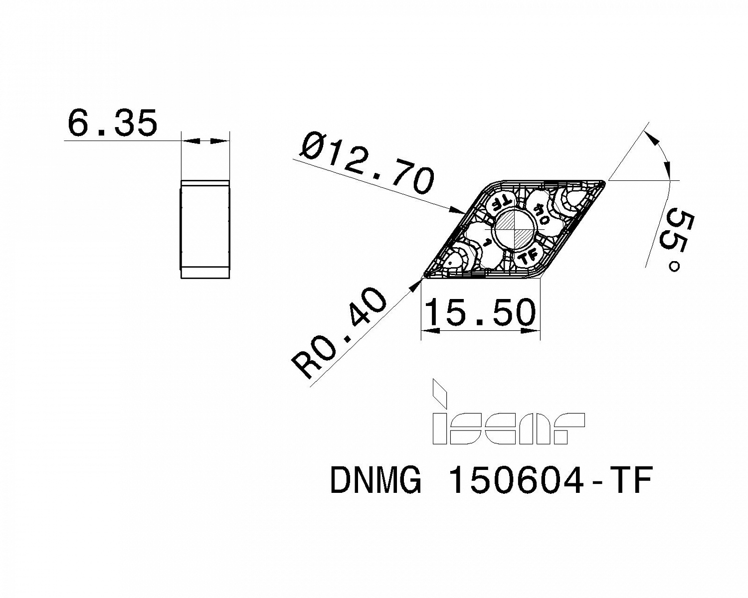 DNMG 150604-TF IC8250 пластина