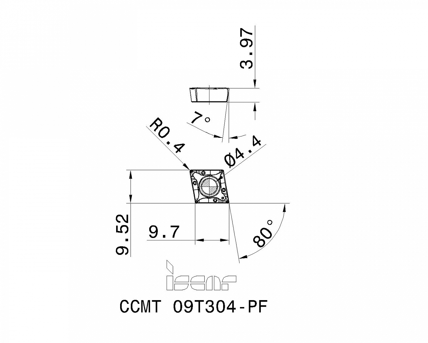 CCMT 09T304-PF IC907 пластина
