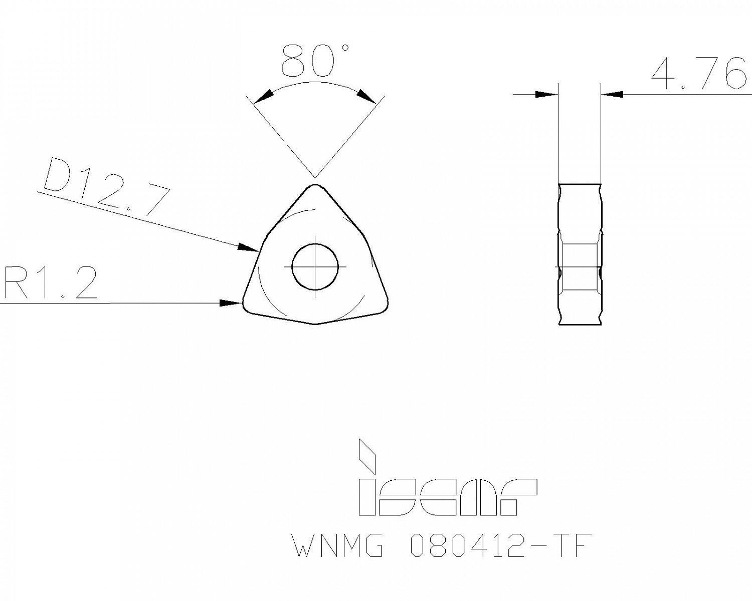 WNMG 080412-TF IC8250 пластина