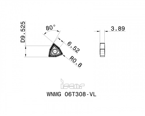 WNMG 06T308-VL IC908 пластина