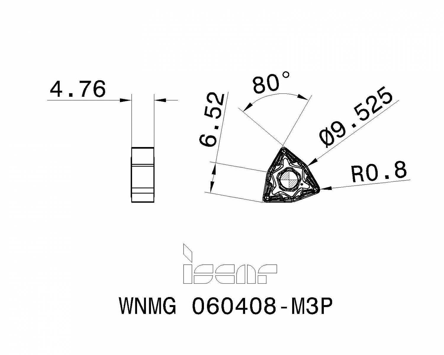 WNMG 060408-M3P IC8150 пластина