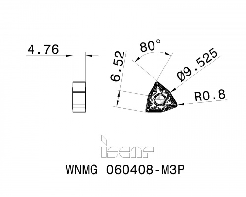 WNMG 060408-M3P IC8150 пластина