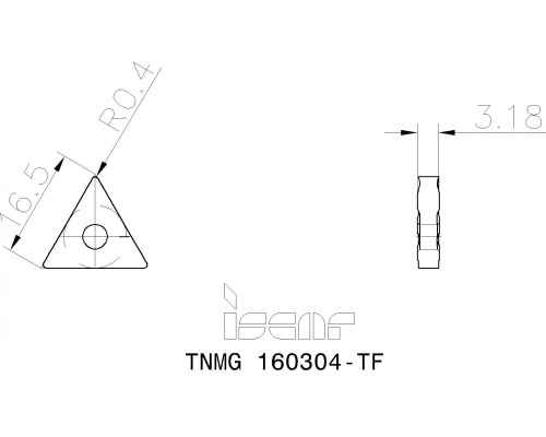 TNMG 160304-TF IC9250 пластина