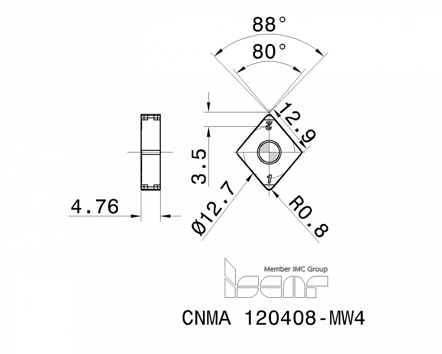 CNMA 120408-MW4 IB25HC пластина