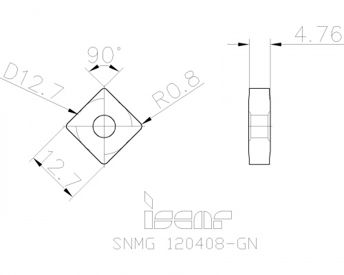 SNMG 120408-GN IC8150 пластина