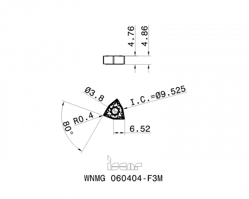 WNMG 060404-F3M IC6015 пластина