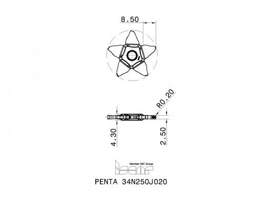PENTA 34N250J020 IC908 пластина
