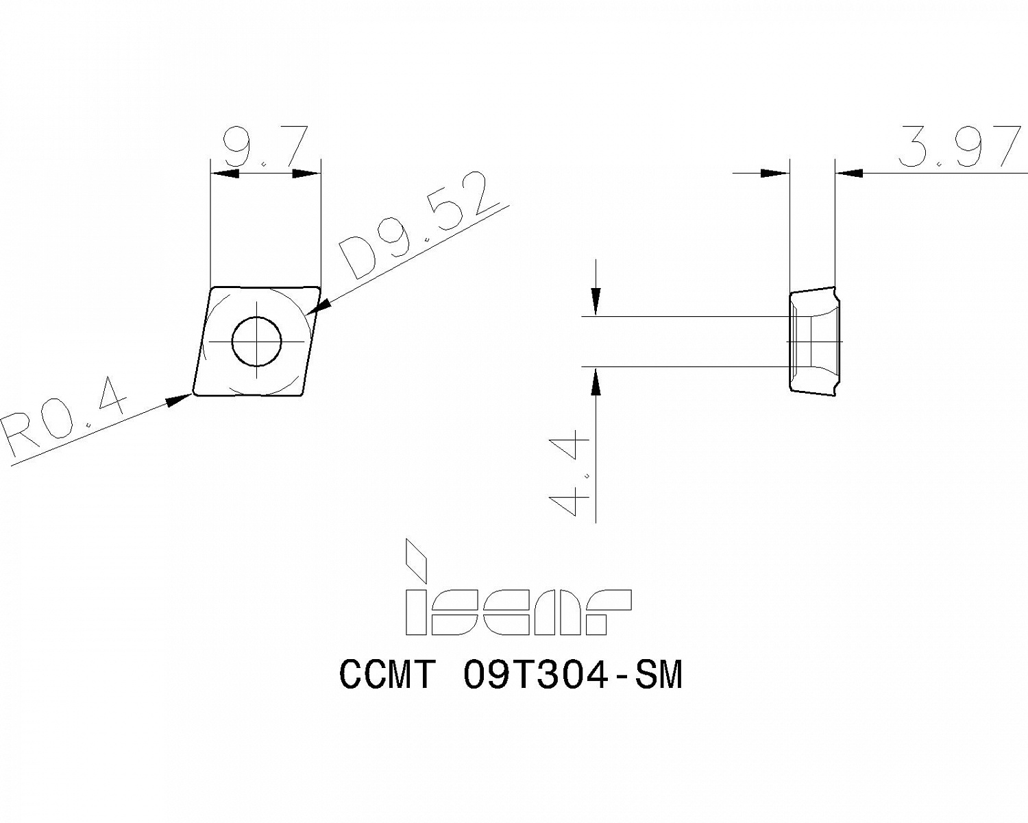 CCMT 09T304-SM IC20 пластина