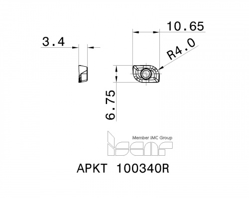 APKT 100340R IC328 пластина