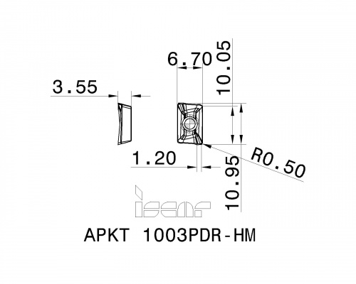 APKT 1003PDR-HM IC330 пластина