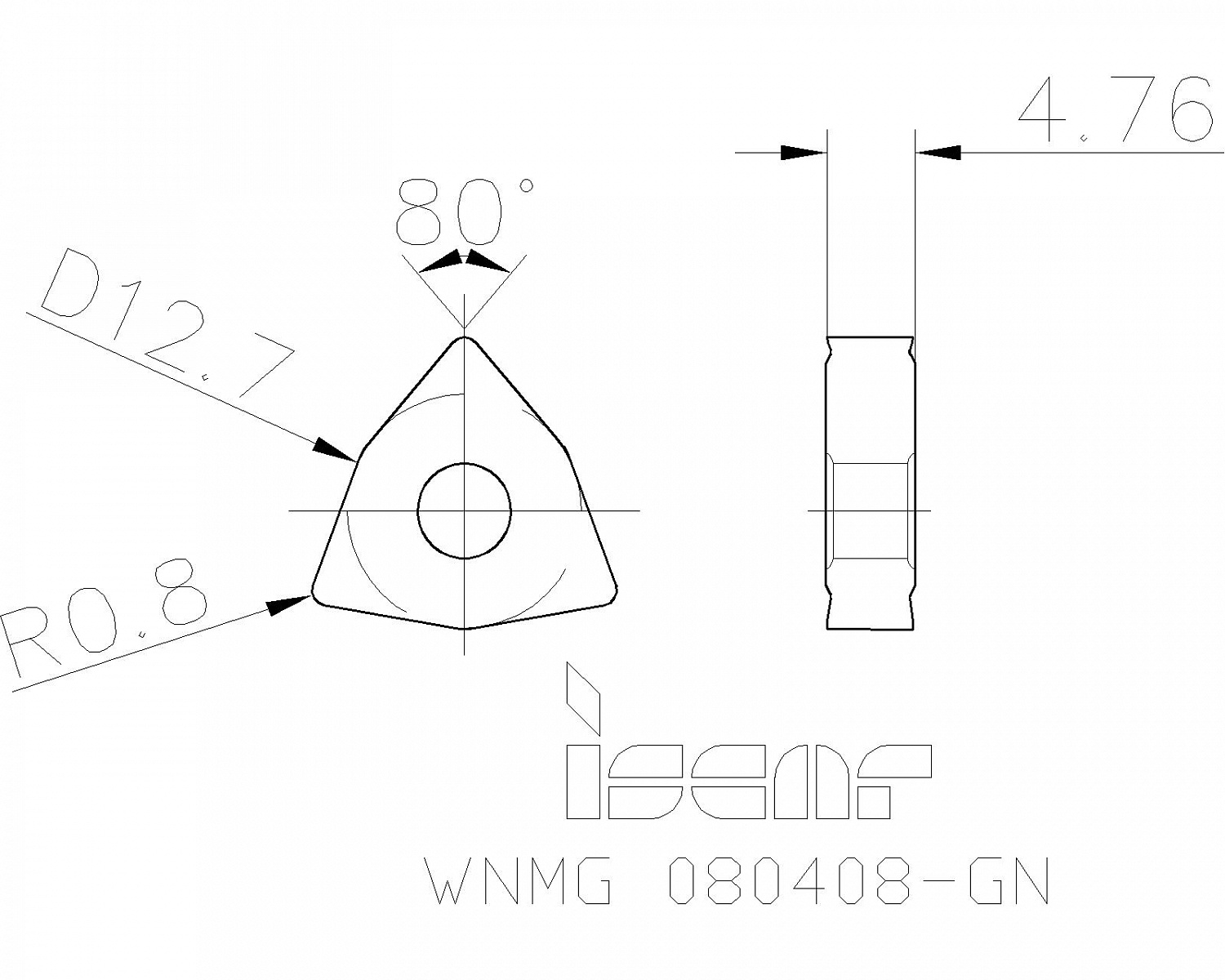 WNMG 080408-GN IC8350 пластина