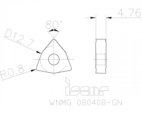 WNMG 080408-GN IC8350 пластина