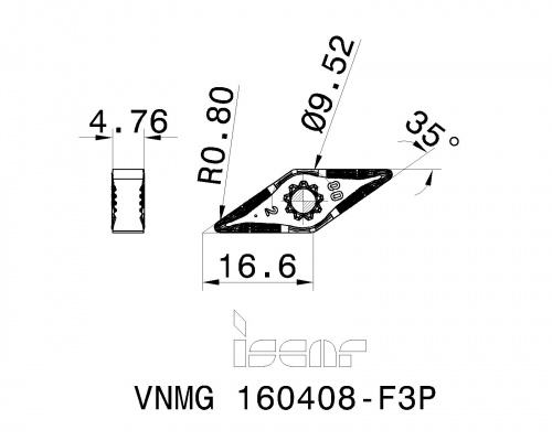 VNMG 160408-F3P IC8250 пластина