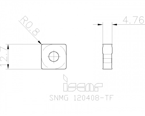 SNMG 120408-TF IC8250 пластина