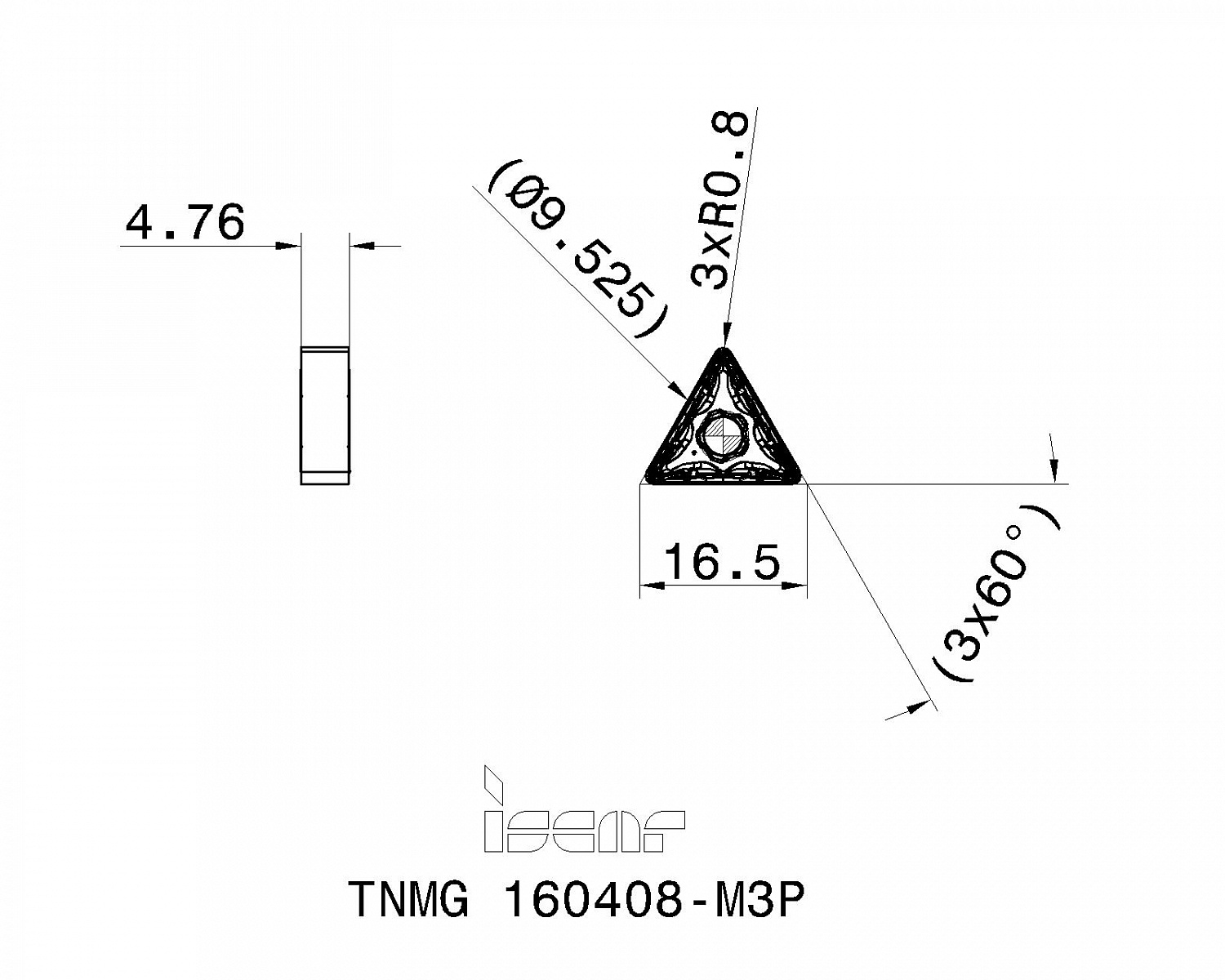 TNMG 160408-M3P IC807 пластина