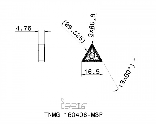 TNMG 160408-M3P IC807 пластина