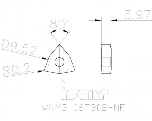 WNMG 06T302-NF IC907 пластина