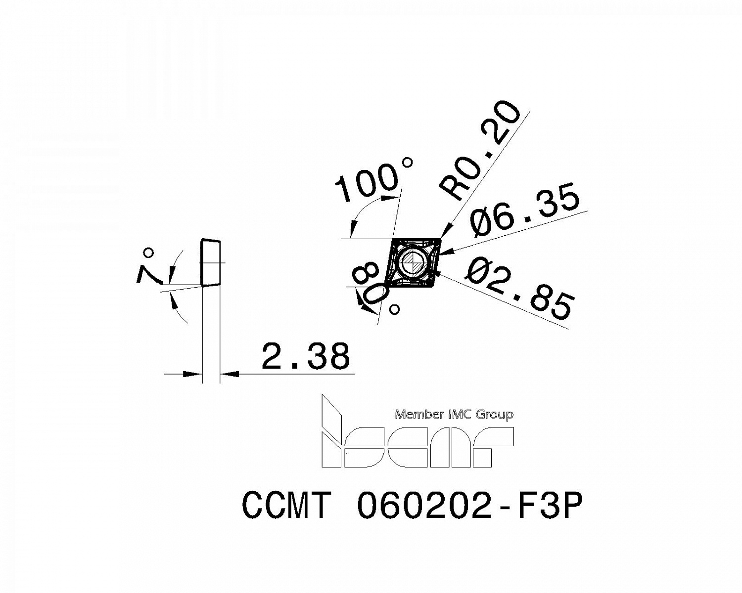 CCMT 060202-F3P IC8150 пластины