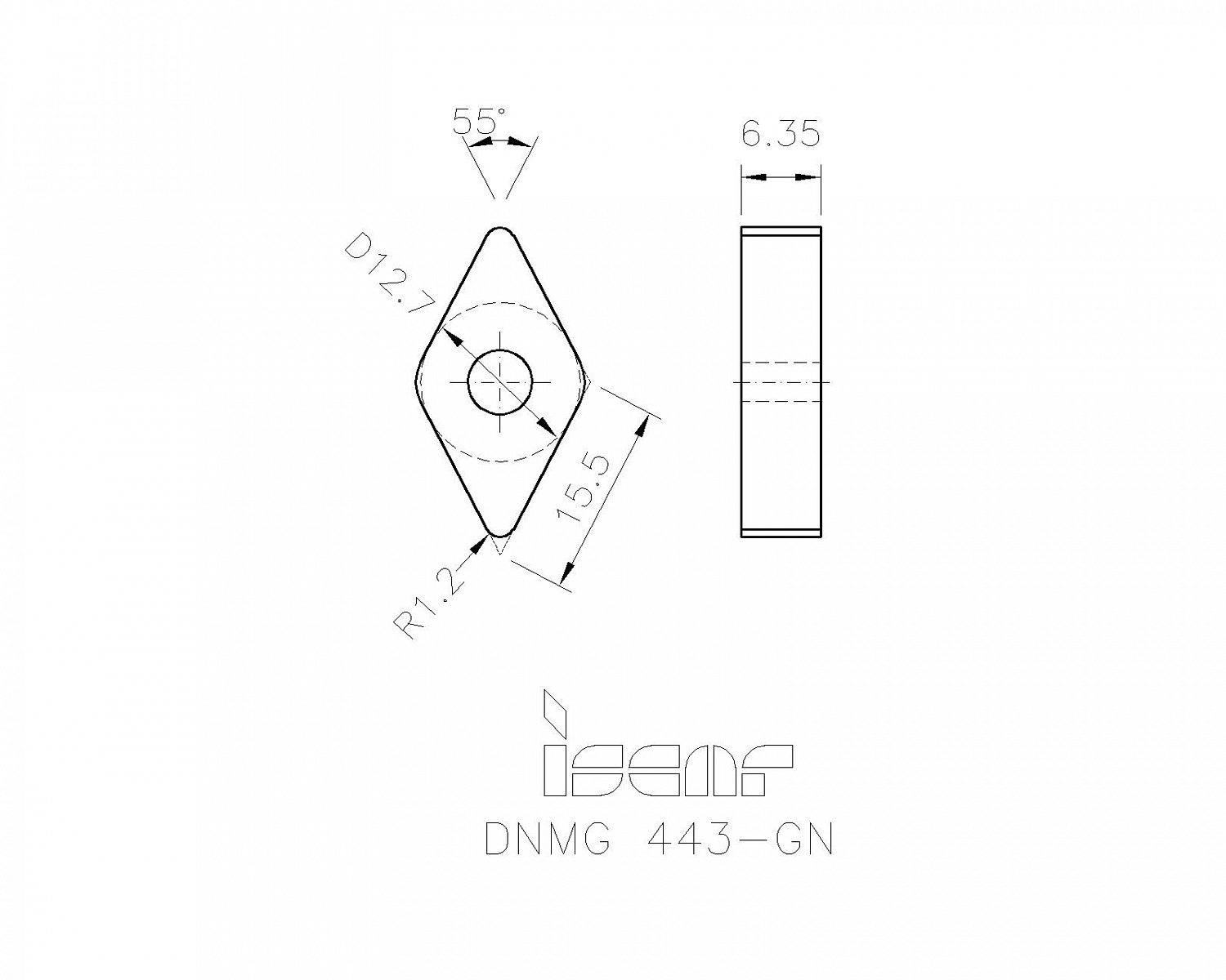 DNMG 150612-GN IC9250 пластина