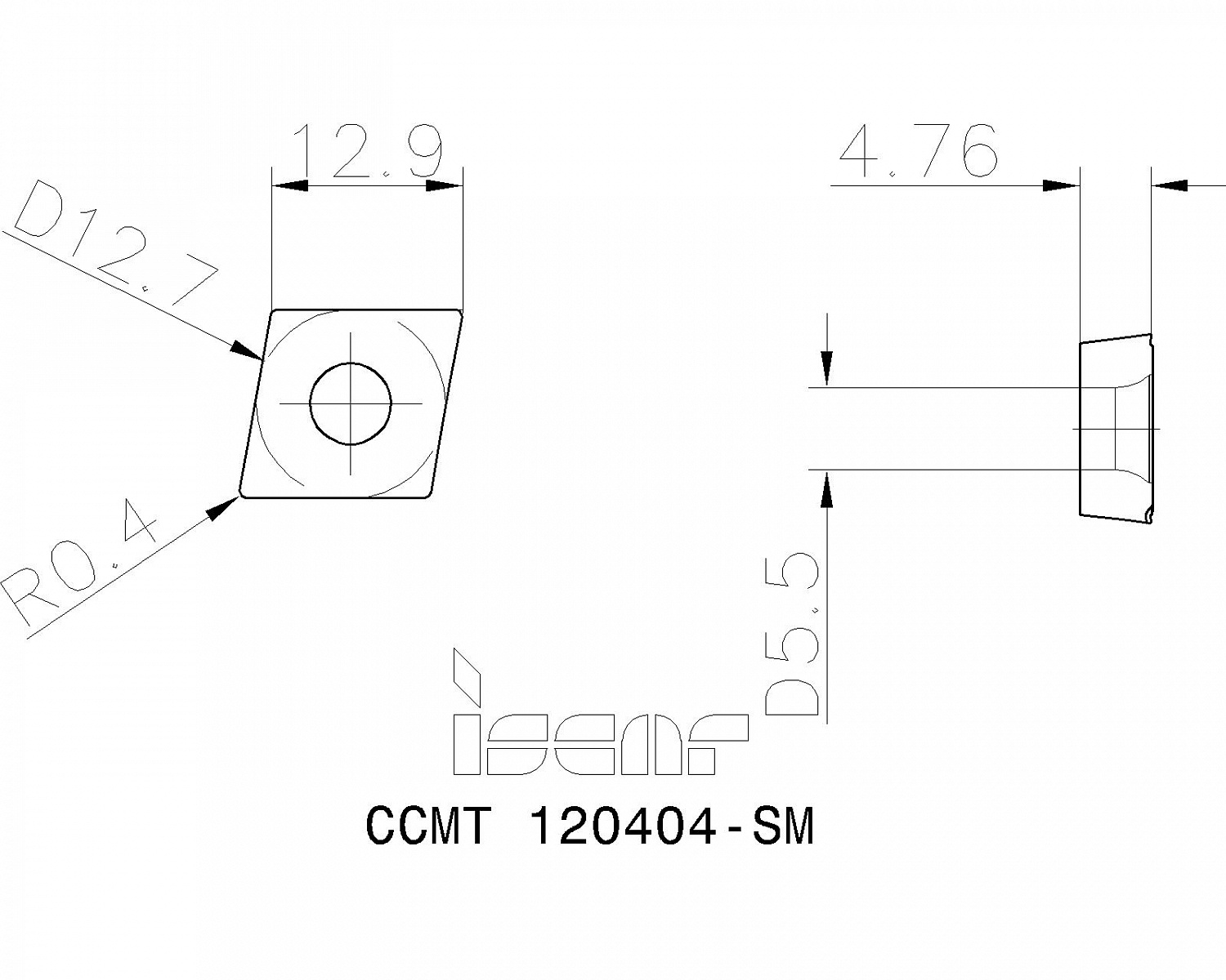 CCMT 120404-SM IC907 пластина