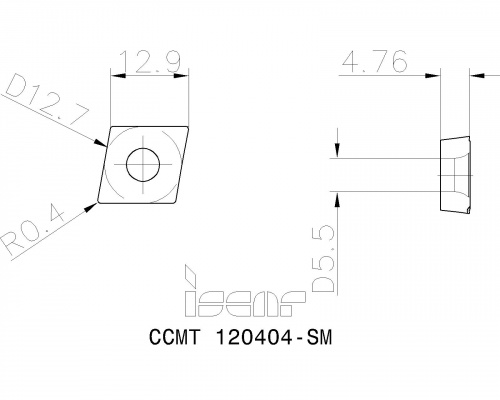 CCMT 120404-SM IC907 пластина