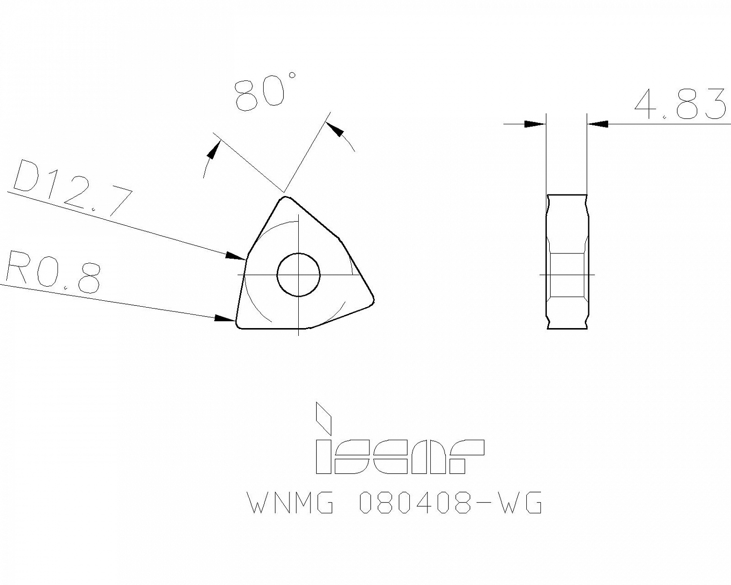 WNMG 080408-WG IC8250 пластина