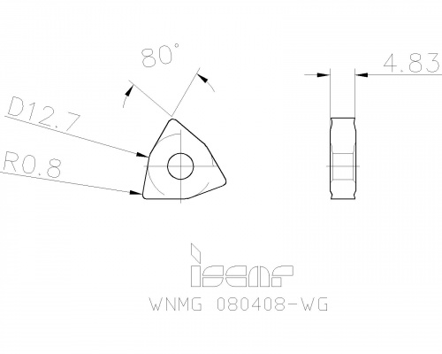 WNMG 080408-WG IC8250 пластина